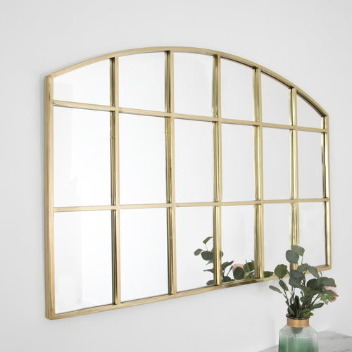 Horizontal Arch Mirror - Gold