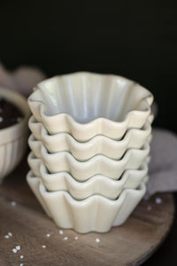 Scalloped Ceramic Dish- Butter