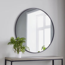 Grey Manhattan Round Mirror