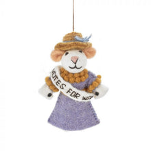 Emmeline the Suffragette Mouse Hanging Decoration