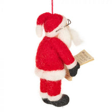 Handmade Felt Naughty or Nice Santa Hanging Christmas Decoration