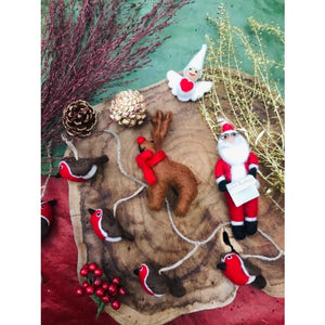 Handmade Felt Naughty or Nice Santa Hanging Christmas Decoration