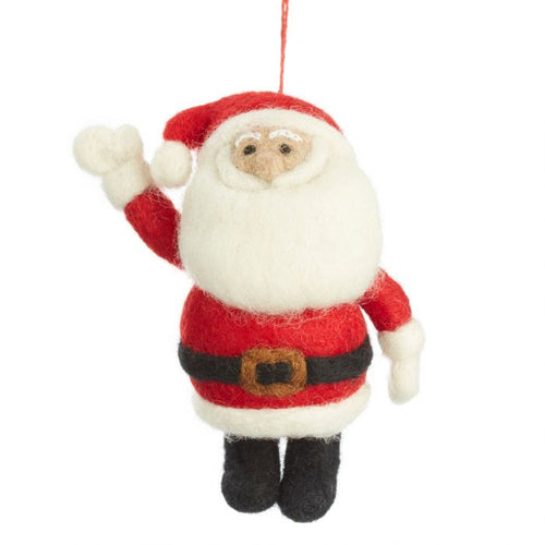 Handmade Felt Round Santa