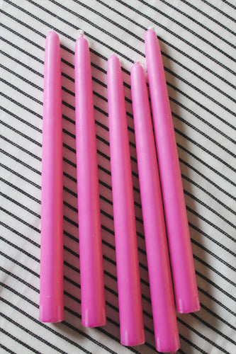Hot Pink Dinner Candle