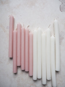 Dusty Pink Tapered Candle