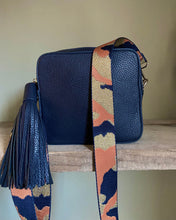 Gold, Orange & Navy Camo Bag Strap