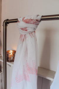 Pink Zebra Print Scarf