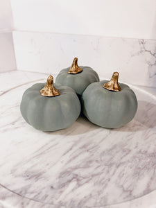 Light Grey Mini Pumpkin