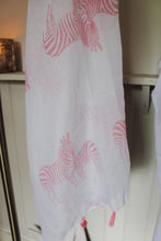 Pink Zebra Print Scarf