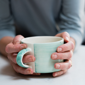 Horizontal Stripe Mug - Rose