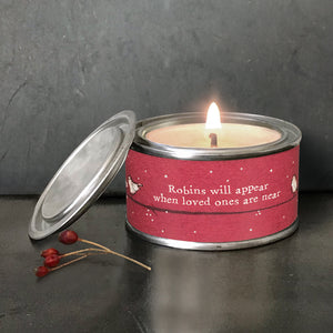 Robins Will Appear- Red Robin Candle